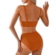 thumbnail image 4 of Conjuntos de bikini para mujer, moda de primavera para mujer, traje de baño conservador de color sólido, estilo falda con abertura, traje de baño de dos piezas para mujer, traje de baño de 2 piezas pa, 4 of 5