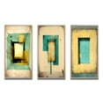 thumbnail image 2 of Designart "Faded Retro Illustrations - Intimate Impressions I" Modern Geometric Framed Wall Art Set Of 3 - Beige Abstract Geometric Frame Gallery Set For Office Decor, 2 of 6