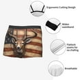 thumbnail image 3 of Xecao Deer American Flag Wall Print Men's Underwear Boxer Briefs,Breathable Choice for Men's Underwear-X-Large, 3 of 5