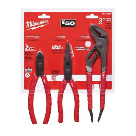 UPC: 0045242479092 | Milwaukee 48-22-6331 3-Piece Pliers Kit