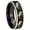 Black And Gold Step Edge, variant on Multiple Lizard Concave Black Tungsten Men Ring 10MM