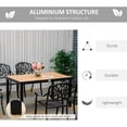 thumbnail image 4 of Natural Aluminum Outdoor Dining Table for 6 | Patio Rectangular Table - 55" x 35.5" | Durable Metal Table for Deck, Porch & Garden Entertaining, 4 of 7