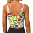 thumbnail image 3 of Lsque Cartoon Vegetables Printed Women'S Sports Bra, Compression, Moisture Wicking, High-Impact Sports Bra For Women,Supportive sports bra-Large, 3 of 9