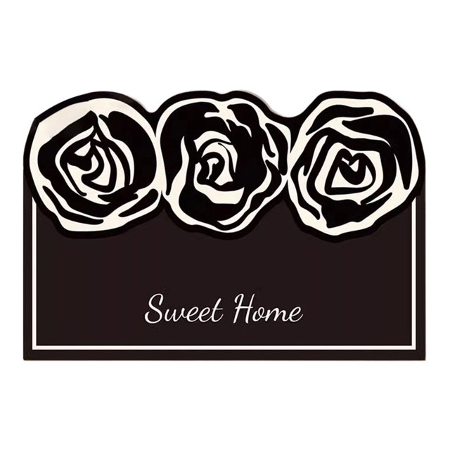 SLYNSHome Rose Bath Mat for Bathroom Valentine's Day Decoration Non Slip Rose Flower Bathtub Rug Shower Rugs Small Area Rug