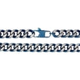 thumbnail image 2 of Metro Jewelry Stainless Steel Curb Chain Necklace for Men with Blue Ion Plating 10 MM 22 Inch Long, 2 of 4