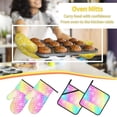 thumbnail image 5 of Cauagu Fish Scale Print Oven Mitts and Pot Holders 4 pcs Set,Extra Thicken Long Kitchen Oven Glove Potholders BBQ Gloves-Oven Mitts and Pot Holders(11 Inch), 5 of 6