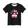 thumbnail image 5 of Afuyipoi Boys Graphic Tees （for 3-15） American Flag Graphic Independence Day Celebration Crew Neck Short Sleeve Summer Tshirt for Kids Black Size 14, 5 of 6
