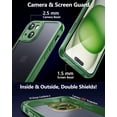 thumbnail image 2 of [3 in1 for iPhone 15 Plus Case, [Anti-Yellowing] [Military-Grade Protection] [with 2 pcs Screen Protector] Full-Body Protective Matte Hard Back Phone Case. (Green)…, 2 of 7