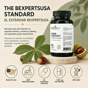 Castaño De Indias (Horse Chestnut Capsules) – 1500 mg per Serving, 90 Veggie Caps, 100% Natural, Premium Dietary Supplement, Made in USA – Supports Circulatory & Vein Health