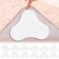 thumbnail image 1 of PENGXIANG 12Pcs Rug Gripper Anti-slip Carpet Gripper Reusable and Washable Rug Pad Gripper with Strong Sticky Anti-Curling Carpet Fixture for Hardwood Floors Tile Floors(White L), 1 of 10