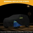 thumbnail image 3 of Unique Bargains Waterproof Car Cover Car Outdoor Full Car Cover 210D Oxford Cloth Black Blue with Door Zipper All Weather Rain Sun Snow Protection for Toyota Highlander 510x195x150cm, 3 of 5