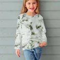 thumbnail image 4 of Odeerbi Toddler Boys Girls Long Sleeve Shirt Fall Winter Tie-dye Base Layer Undershirt Cute Print Shirts Crewneck Tops Dressy Casual Blouses Kids Clothes Mint Green, 4 of 6