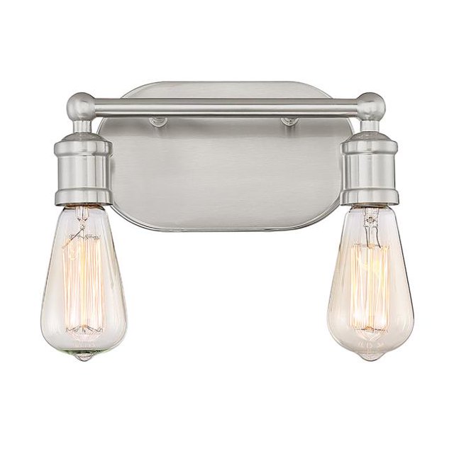 Meridian M80011BN 2 Light Bath Bar streamlined - Brushed Nickel