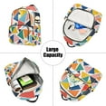 thumbnail image 5 of FORMRS Mini Backpack Purse for Women Quilted Travel Daypack Casual Shoulder Bag, Red Triangles, 5 of 7