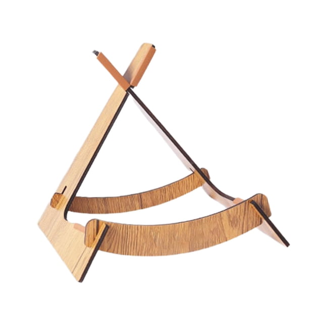 Soporte de guitarra de madera portátil de pie, extragrande, antideslizante, para violín. Color de madera oscura
