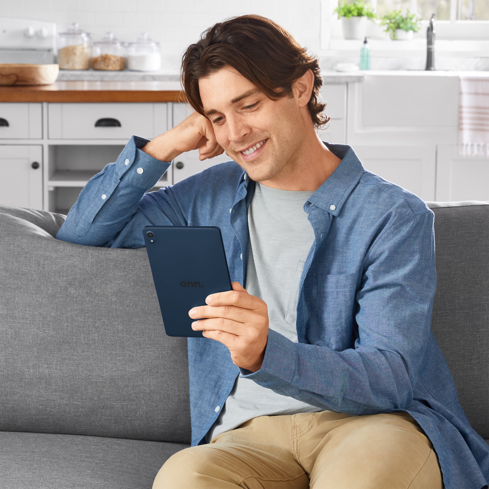 onn. Tablette 32 Go sous Android 14 de 8 po, Indigo