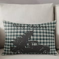 thumbnail image 3 of Merry Christmas Throw Pillow Cover,Farm Truck Xmas Tree Buffalo Plaid Rectangle Decorative Pillow Case Protector Soft Cushion Cover Lumbar Pillowcase for Couch Sofa Bedroom Car Chair Decor 24x36 Inch, 3 of 8