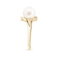 thumbnail image 3 of Angara Solitaire Freshwater Cultured Pearl Bypass Split Shank Ring in 14K Yellow Gold for Women | June Birthstone Jewelry for Her, 3 of 8