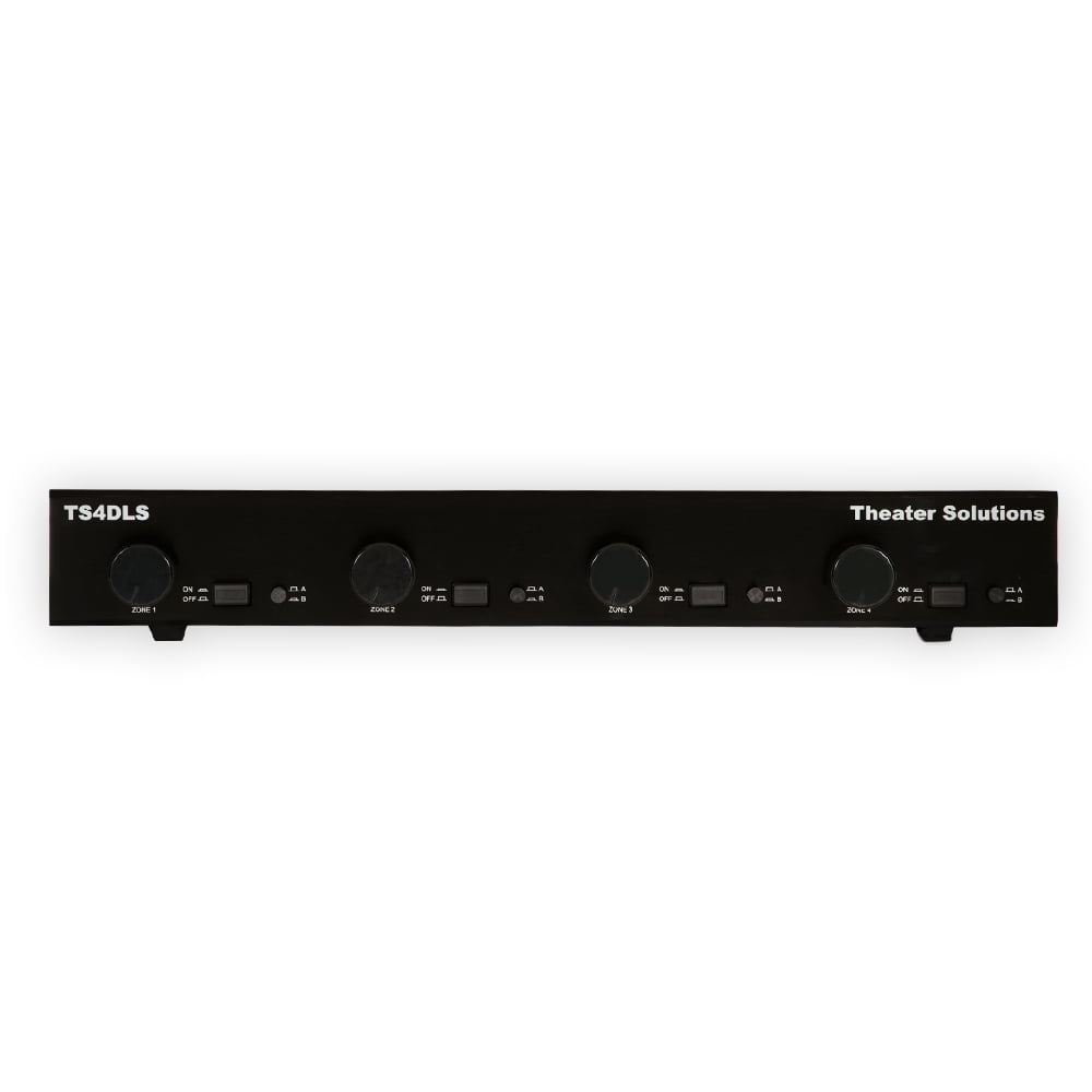 Theater Solutions TS4DLS Dual Input 4 Zone Speaker Selector Box Volume ...