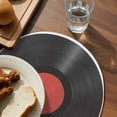 thumbnail image 3 of Retro Record Round Placemats Set of 8 for Dinning Tables,Heat-proof Braided Table Mats 13 Inch,Abstract Vintage Minimalist Art Washable Place Mat for Kitchen Restaurant Party Decor Table Setting, 3 of 9
