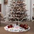 thumbnail image 5 of Daiia Cute Dog Drawing Merry Christmas Tree Skirt , Xmas Large Lace-up Tree Skirt, Santa Snowflakes Rustic Home Decorations New Year Party Farmhouse Decor-48", 5 of 7