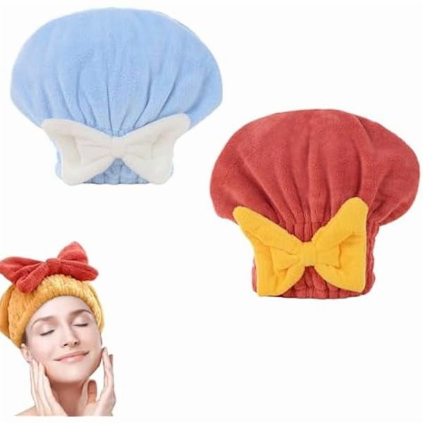 wonima11 Microfiber Hair Towel Wrap for Women - Super Absorbent & Quick Dry Turban with Soft Fabric, Perfect Hair Accessories for Woman & Ideal Gifts Who Value Frizz-Free Styling (Mixed# 8)