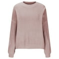 thumbnail image 4 of TKLPEHG Sweaters for Women Plus Size Fall Fashion Solid Casual Long Sleeve Warm Pullover Sweaters (Rose Gold,XXL), 4 of 6