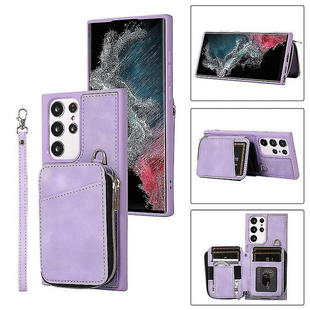 Funda trasera con cremallera para Samsung Galaxy S22 Ultra 5g