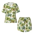 thumbnail image 4 of Naloa Green Hawaii Palms Women's Short-Sleeved Pajama Set, Loungewear, Summer pajamas, Breathable Cozy - XX-Large, 4 of 9