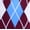 Large Argyle Merlot Wine, variant on Free Assembly Women's and Women's Plus Sweater with Long Puff Sleeves, Midweight, Sizes XS-4X