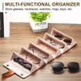 thumbnail image 5 of Sunglasses Organizer 6Slot, 2 Pack Brown Eyeglasses Cases, Multiple Pairs Eyeglasses Storage Foldable Sunglasses Holder, 5 of 6