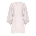 thumbnail image 3 of YUTK Robes pour Femmes en Liquidation, Robe Raglan en Satin Beige TG, 3 of 5