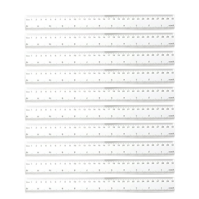 20pcs Plastic Rulers Measuring Ruler Students Ruler Drawing Ruler School Office Supplies