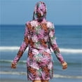 thumbnail image 4 of Trajes de Baño de Bikini de Mujer con Correas Impresas V Sexy Split Set de Tres Piezas, Diseño de Corte Alto para la Piscina de Playa Y las Vacaciones de Verano, 4 of 9