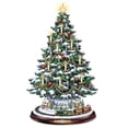 thumbnail image 1 of Árbol de mesa The Heart of Christmas Thomas Kinkade con luz, 1 of 5