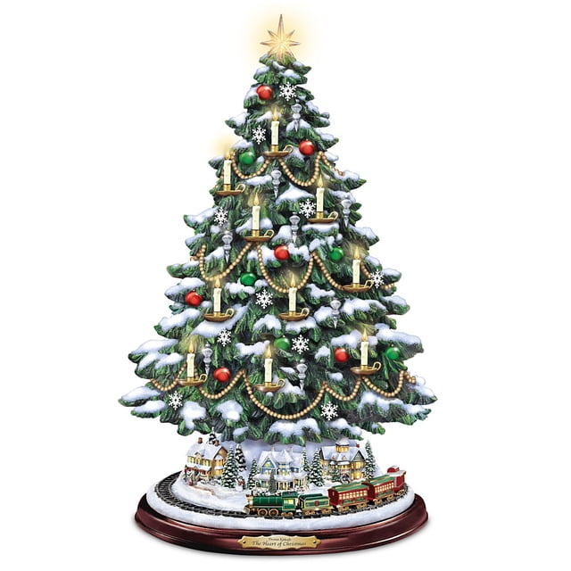 Árbol de mesa The Heart of Christmas Thomas Kinkade con luz