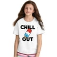 thumbnail image 3 of Retro Chill Out Food Pun Popsicle Crewneck T Shirts Boy Girl Teen Brisco Brands L, 3 of 6