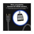 thumbnail image 4 of COOLMOON ARGB Controller Lengthen Cable Manual Button Replacement 5V 3Pin to SATA Case Fan RGB Controller for Computer - Black, 4 of 5