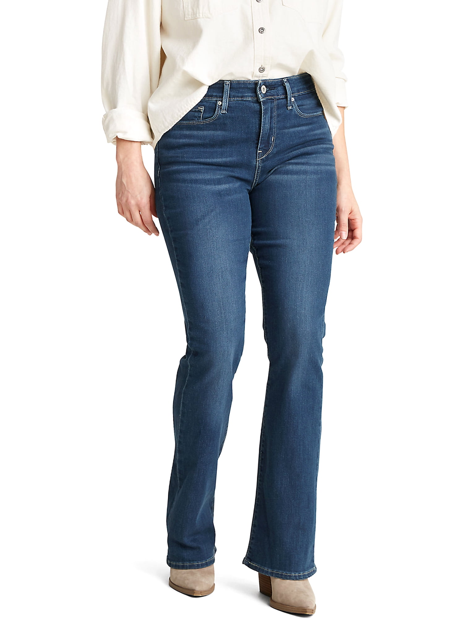 Levi’s Jeans Mid Rise Skinny Boot Womens Sz 12 M Bootcut Dark Blue Denim Pants