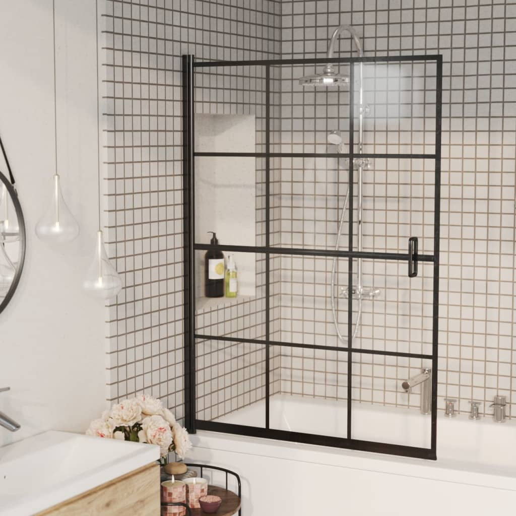 vidaXL Shower Enclosure ESG 31.5"x55.1" Black