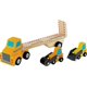 thumbnail image 3 of Wooden Car Toys for Toddlers,Tractor Trailer, Mini Front Loader & Steamroller Wooden Truck Set, Wooden Cars, Wooden Trucks, Construction Tractor Toys, 3 of 3
