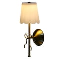thumbnail image 6 of Home Decor Collection Sterling & Noble Home Cordless Brass Wall Sconce with Scallop Shade and Remote, 13.07", 6 of 16
