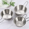 thumbnail image 4 of Uxcell 2 Pack Korean Traditional Wine Bowls, 4.72" Stainless Steel Rice Wine Cup, Silver, 4 of 5