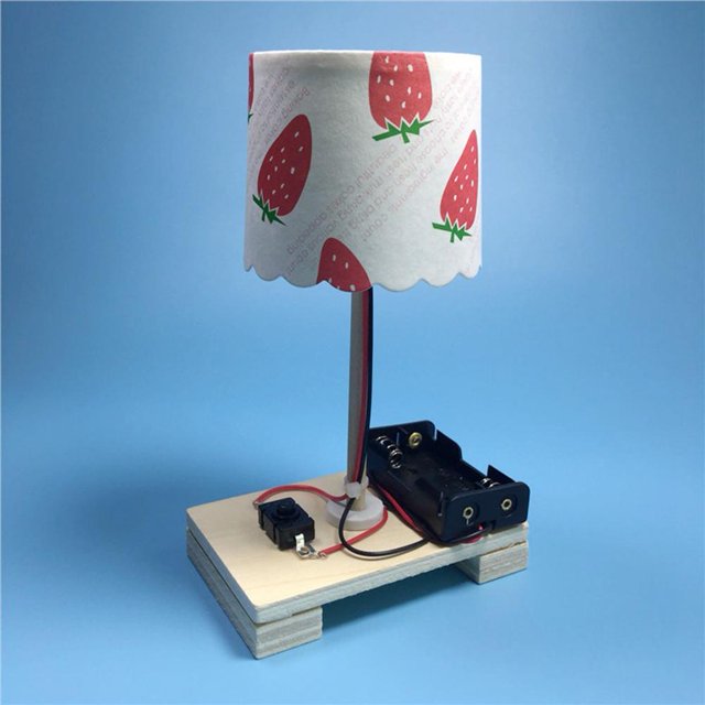 Lámpara de escritorio de Control de interruptor de juguetes de madera Tmvgtek DIY ensamblaje educativo de aprendizaje