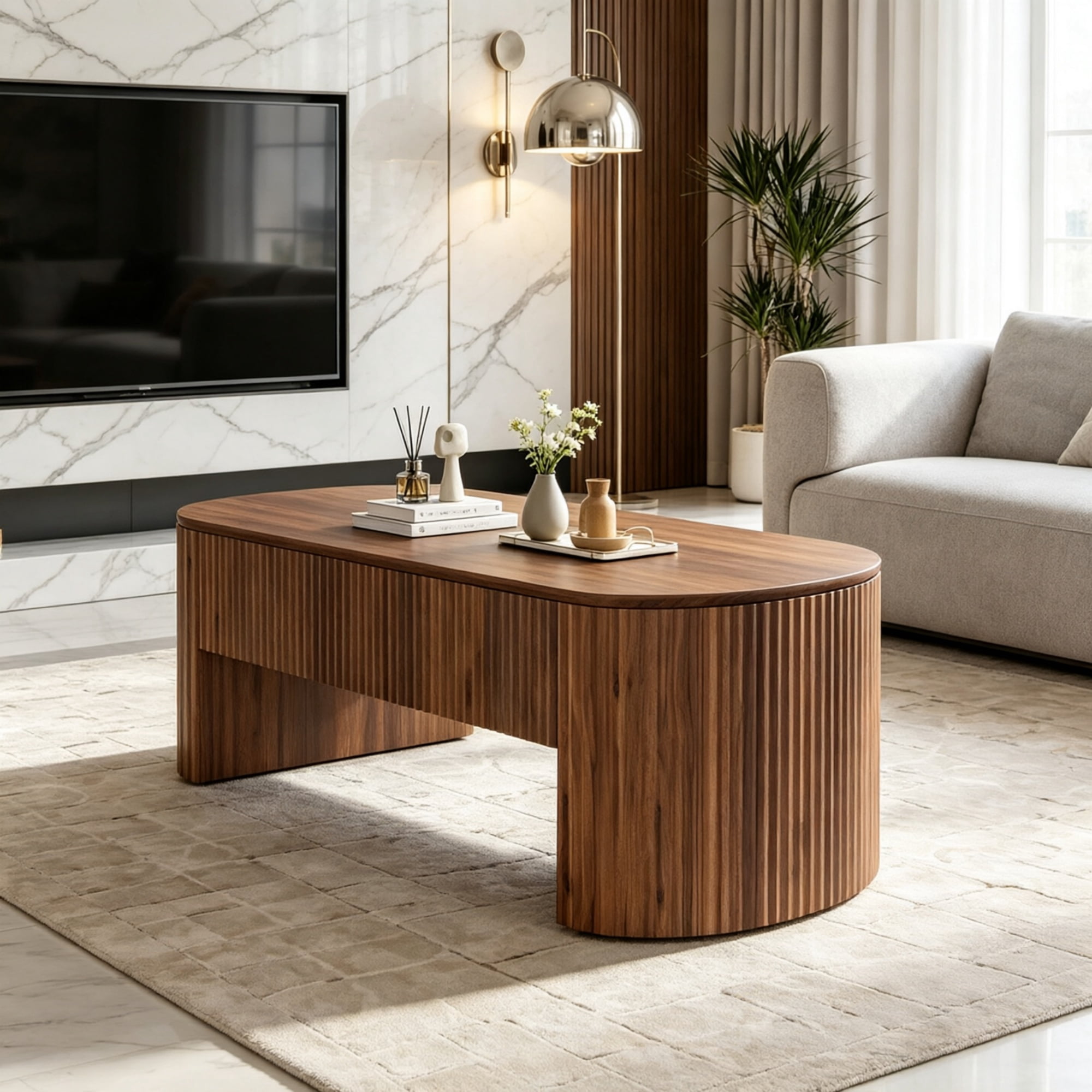 47" Modern Lift Top Coffee Table with Hidden Storage