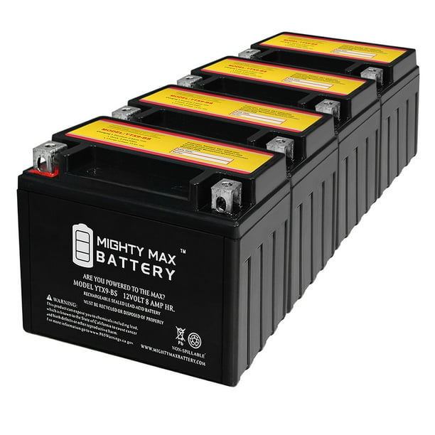 Zealot lyse arve YTX9-BS SLA Battery for Kawasaki Z800 '2013-'2016 - 4 Pack - Walmart.com -  Walmart.com