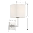 thumbnail image 2 of Crystorama Lighting - Wall Mount - Chatham - One Light Wall Mount In Classic, 2 of 6
