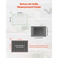 thumbnail image 2 of VEVOR Return Air Filter Grille, Fits W30 x H20 Inch Duct Opening, Filter Not Included, Return Air Vent Cover for Wall, Powder-Coated Steel Return Air Grill Detachable Face/Door for 1 inch Filters, 2 of 9