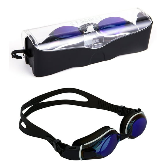 Mirrored Goggles Adjustable Scale Strap Anti-fog Anti-UV Silicone Swim Goggles for Adult Men Women