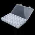 thumbnail image 2 of yingyy Nail Art Rhinestones Box Plastic Empty Case Transparent Jewelry plastic empty box Organizer 28 Slots Container, 2 of 6